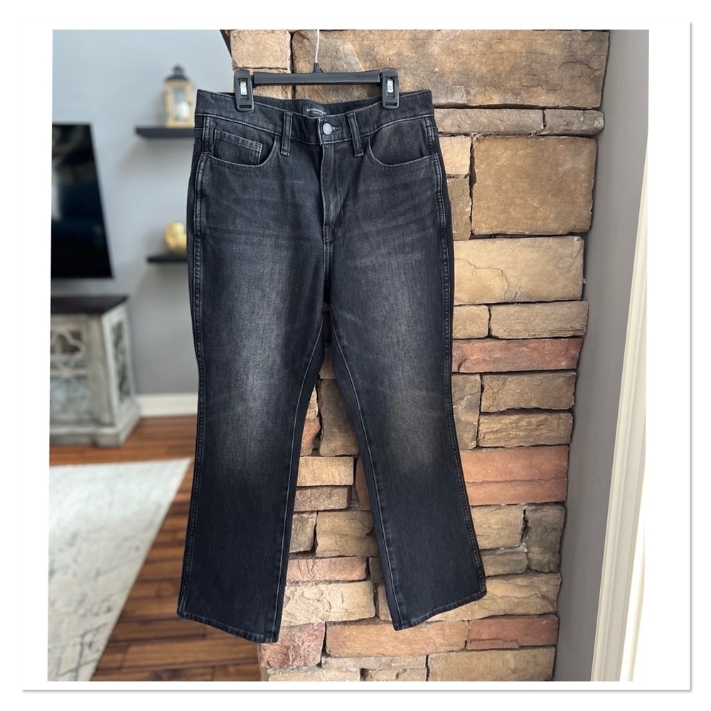 BANANA REPUBLIC Black High Rise Crop Bootcut Jeans NWOT